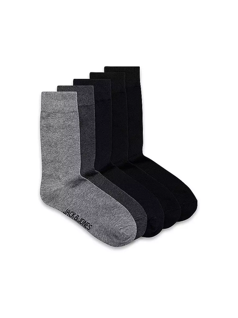 JACK & JONES | Calcetines Paquete de 5 "JACJENS" gris oscuro mélange gris claro mélange | Gris