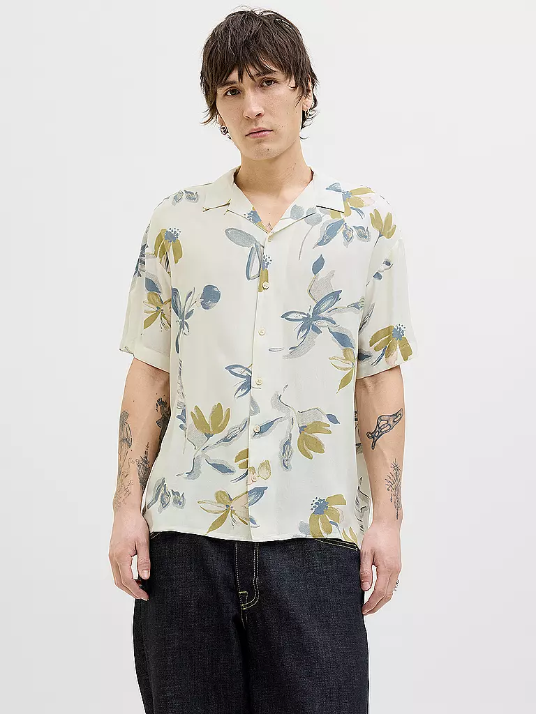 JACK & JONES | Camisa Regular Fit JORLUKE VARENNA | Crema