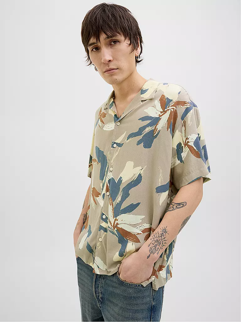 JACK & JONES | Camisa Regular Fit JORLUKE VARENNA | Beige