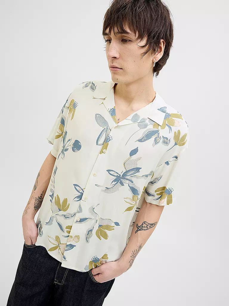 JACK & JONES | Camisa Regular Fit JORLUKE VARENNA | Crema