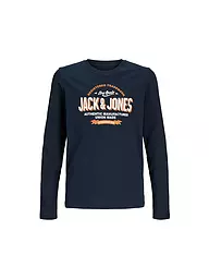 JACK & JONES | Camiseta de manga larga para niño JJELOGO | Azul oscuro