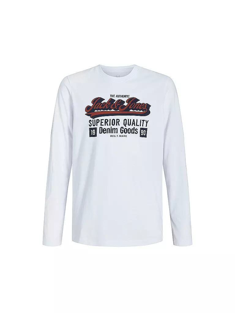 JACK & JONES | Camiseta de manga larga para niño JJELOGO | Blanco