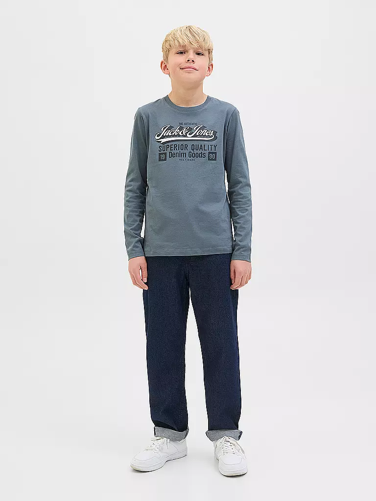 JACK & JONES | Camiseta de manga larga para niño JJELOGO | Azul