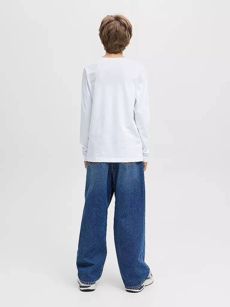 JACK & JONES | Camiseta de manga larga para niño JJELOGO | Blanco