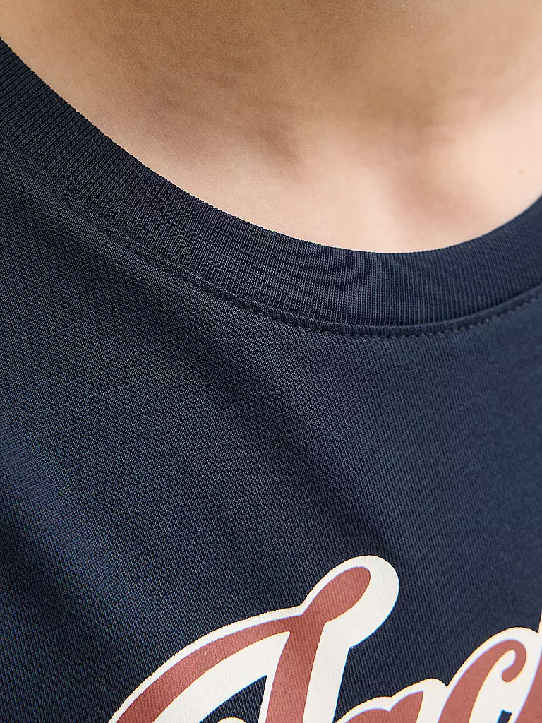 JACK & JONES | Camiseta de manga larga para niño JJELOGO | Azul oscuro