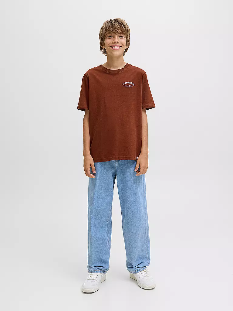 JACK & JONES | Camiseta de niño JJEBRANDES | Rojo oscuro