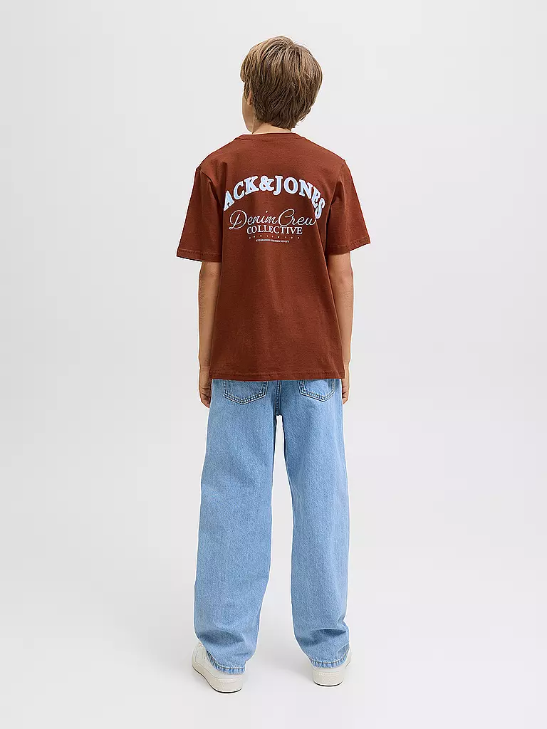 JACK & JONES | Camiseta de niño JJEBRANDES | Rojo oscuro