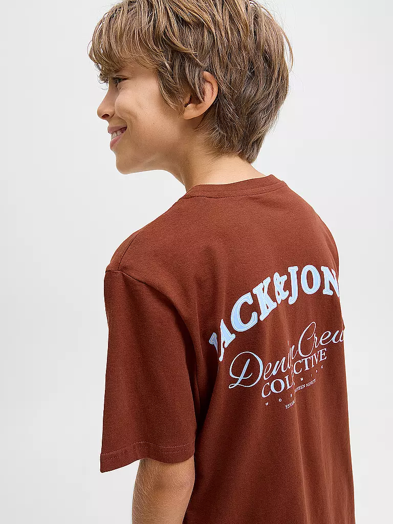 JACK & JONES | Camiseta de niño JJEBRANDES | Rojo oscuro