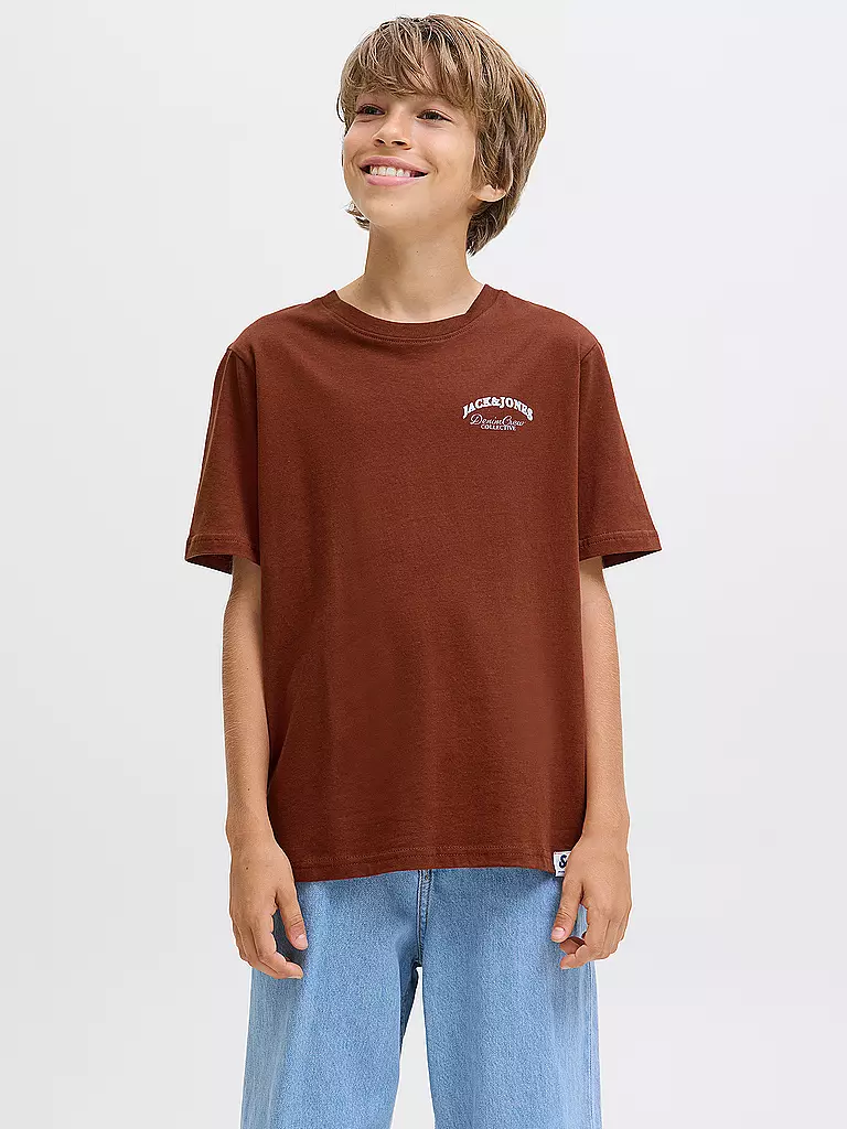 JACK & JONES | Camiseta de niño JJEBRANDES | Rojo oscuro