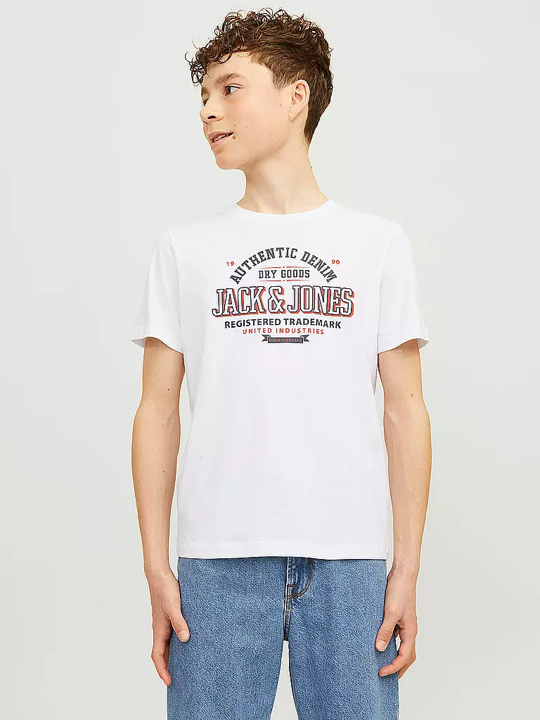 JACK & JONES | Camiseta de niño JJELOGO | Blanco