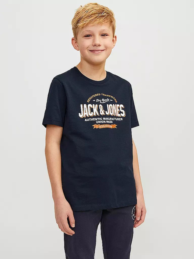 JACK & JONES | Camiseta de niño JJELOGO | Azul oscuro