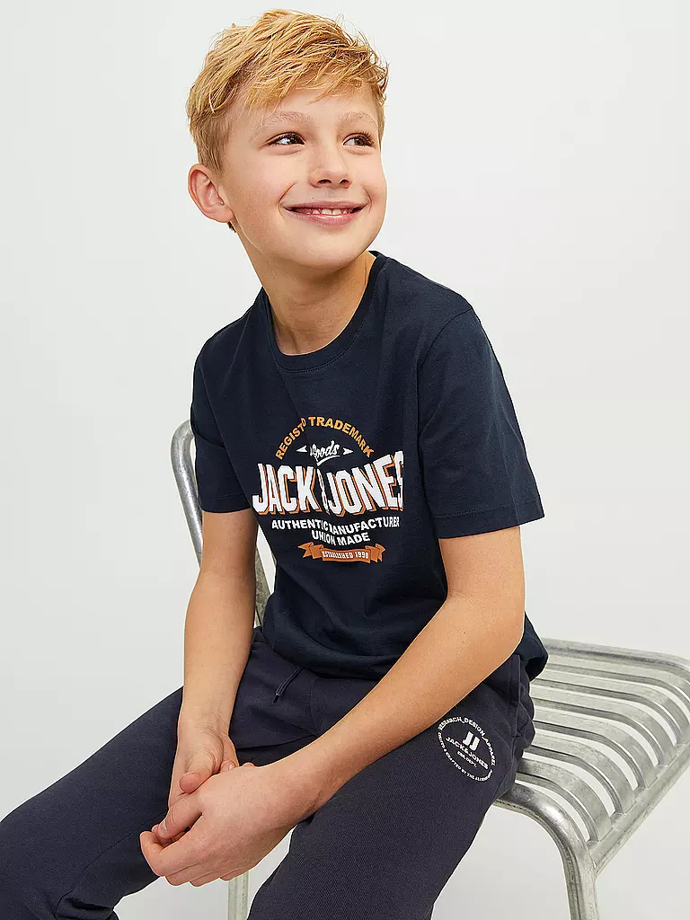 JACK & JONES | Camiseta de niño JJELOGO | Azul oscuro