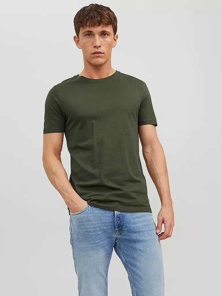 JACK & JONES | Camiseta Slim Fit "JJEORGANIC" | Oliva