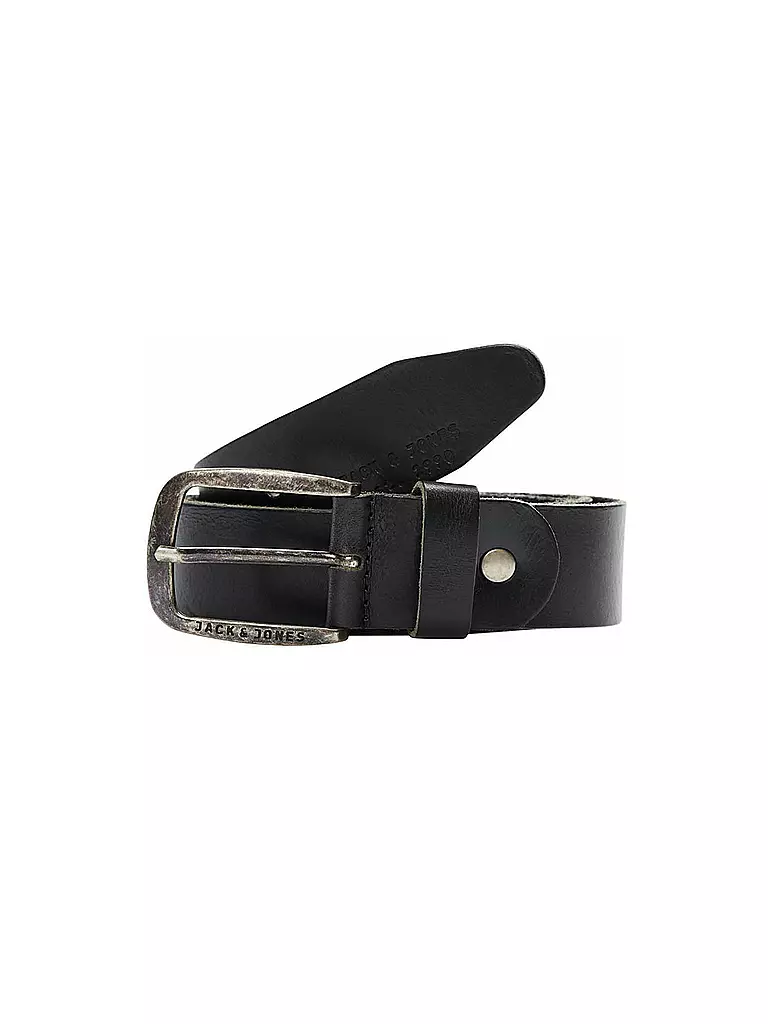 JACK & JONES | Cinturón de cuero " JJIPAUL " | Negro