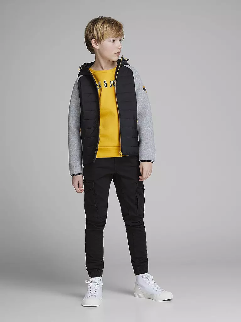 JACK & JONES | Jungen Cargohose Slim Fi  JPSTPAUL  | Negro