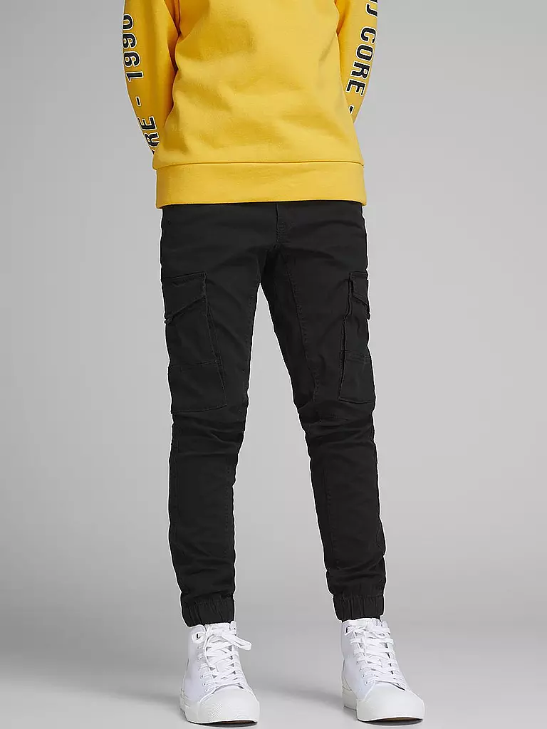 JACK & JONES | Jungen Cargohose Slim Fi  JPSTPAUL  | Negro