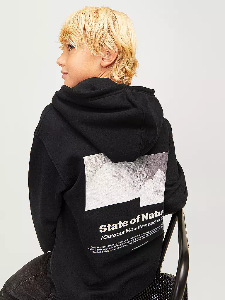 JACK & JONES | Jungen Kapuzensweater - Hoodie JCOALPHA MOUNTAIN | Negro