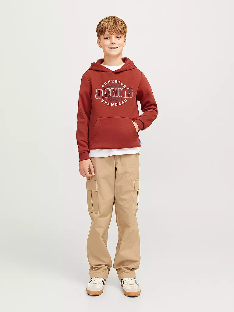 JACK & JONES | Jungen Kapuzensweater - Hoodie JJELOGO | Rojo