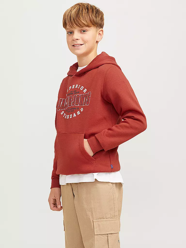 JACK & JONES | Jungen Kapuzensweater - Hoodie JJELOGO | Rojo