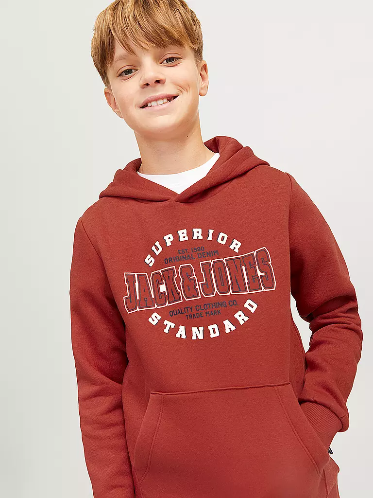 JACK & JONES | Jungen Kapuzensweater - Hoodie JJELOGO | Rojo