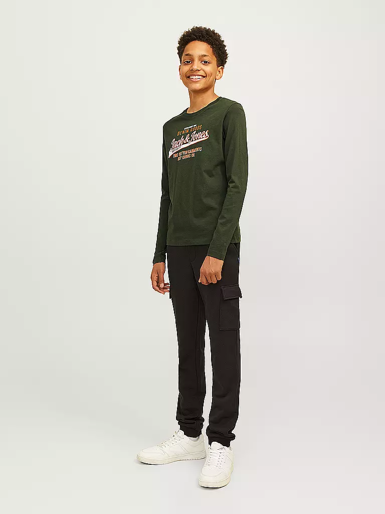 JACK & JONES | Jungen Langarmshirt  JJELOGO | Oliva