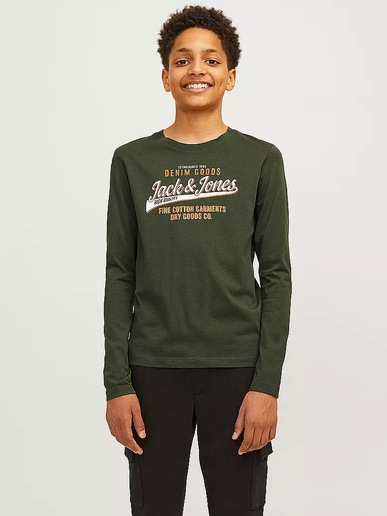 JACK & JONES | Jungen Langarmshirt  JJELOGO | Oliva