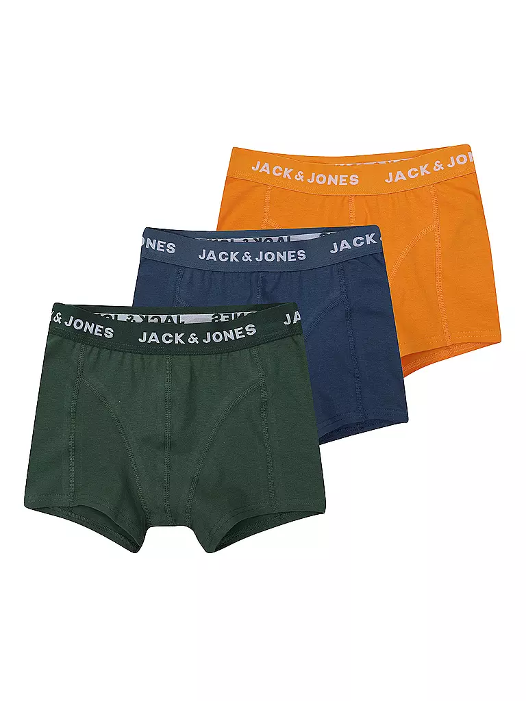 JACK & JONES | Jungen Pants 3-er Pkg. JACKEX dark green/dark cheddar - ensign bl | Verde oscuro