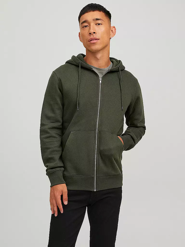 JACK & JONES | Kapuzensweatjacke JJESTAR  | Oliva