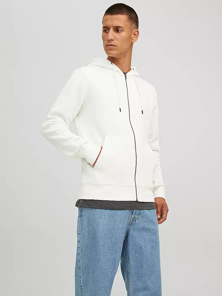 JACK & JONES | Kapuzensweatjacke JJESTAR  | Blanco