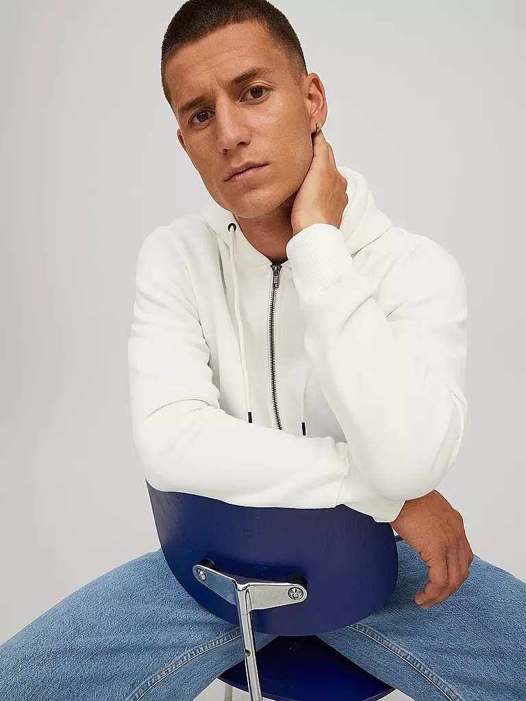 JACK & JONES | Kapuzensweatjacke JJESTAR  | Blanco