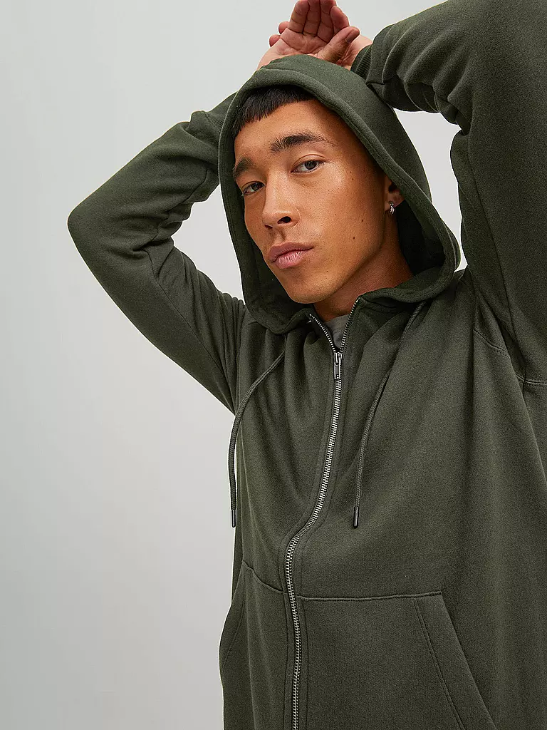 JACK & JONES | Kapuzensweatjacke JJESTAR  | Oliva
