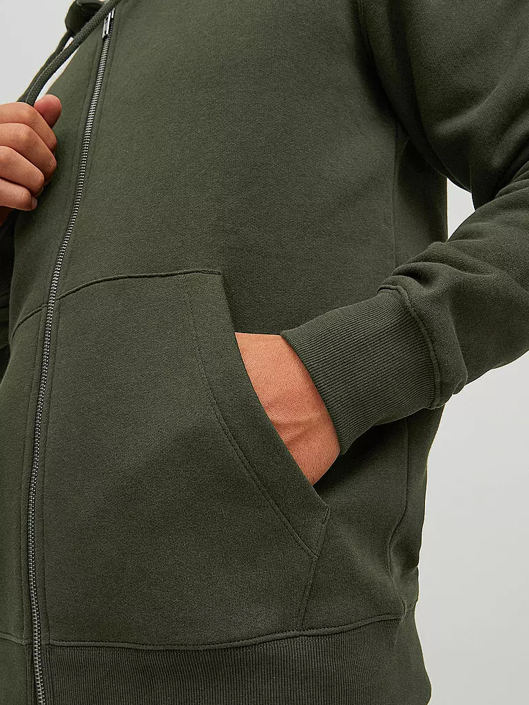 JACK & JONES | Kapuzensweatjacke JJESTAR  | Oliva