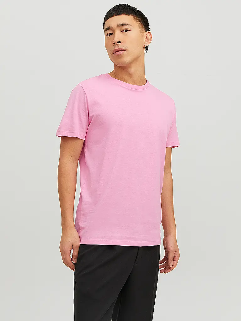 JACK & JONES | Nombre del producto: Camiseta JJEORGANIC
Marca: JACK & JONES
Color: rosa
Categorías: Moda, Hombre

Largo de manga: Manga corta
Cuello: Cuello redondo
Material: Algodón
Diseño: Liso
Corte (Prenda superior): Regular | Rosa