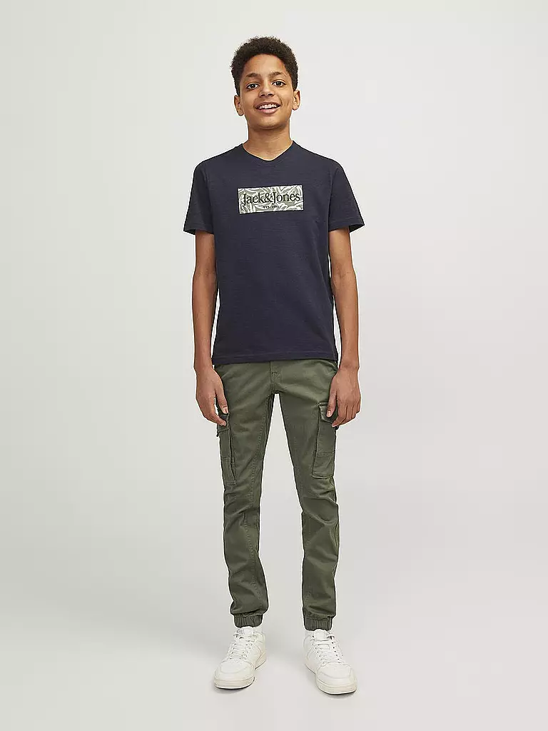 JACK & JONES | Pantalones cargo para niño JJIPAUL JJFLAKE | Oliva