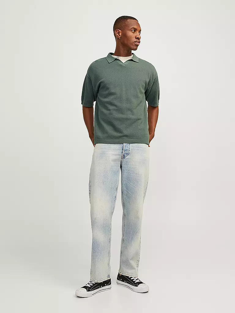 JACK & JONES | Poloshirt JORLINEN | Petróleo