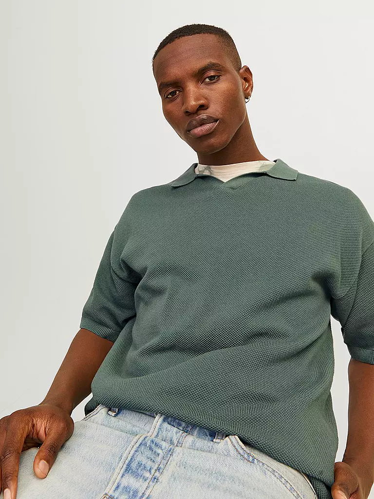 JACK & JONES | Poloshirt JORLINEN | Petróleo