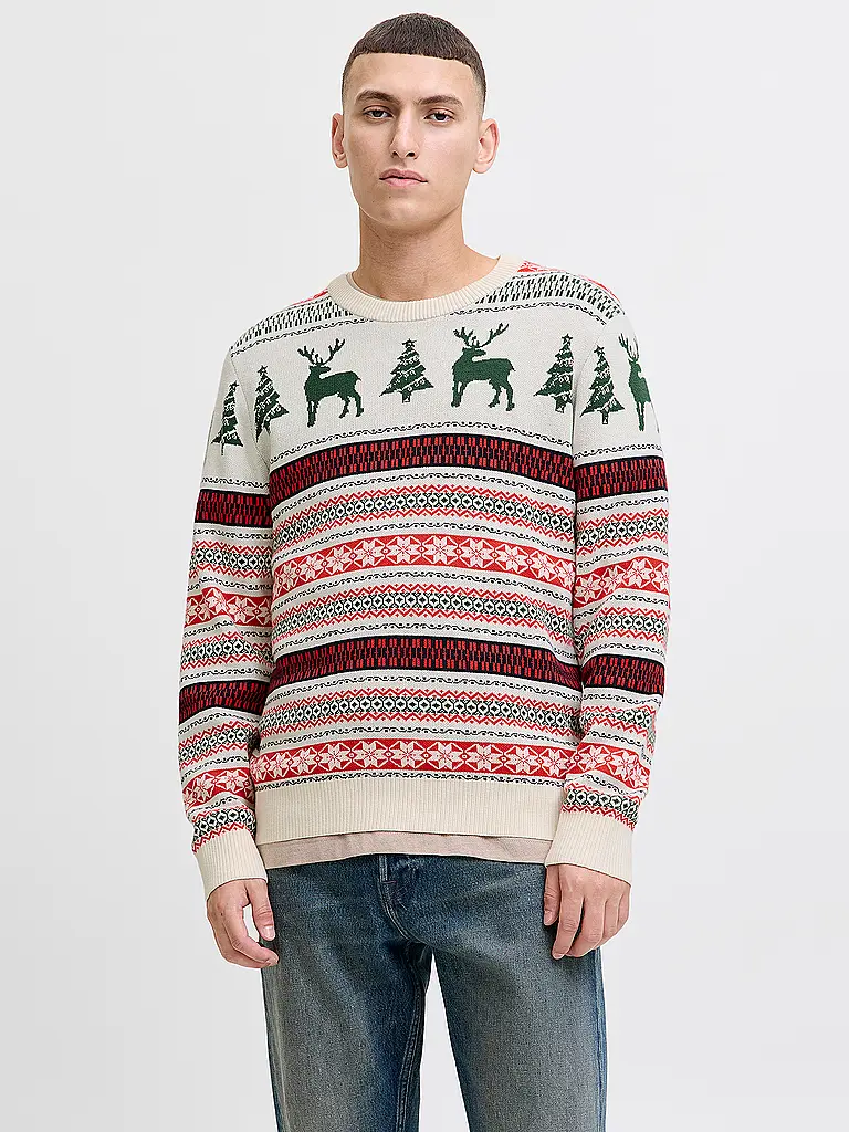 JACK & JONES | Producto: Jersey JJXMAS | Verde oscuro