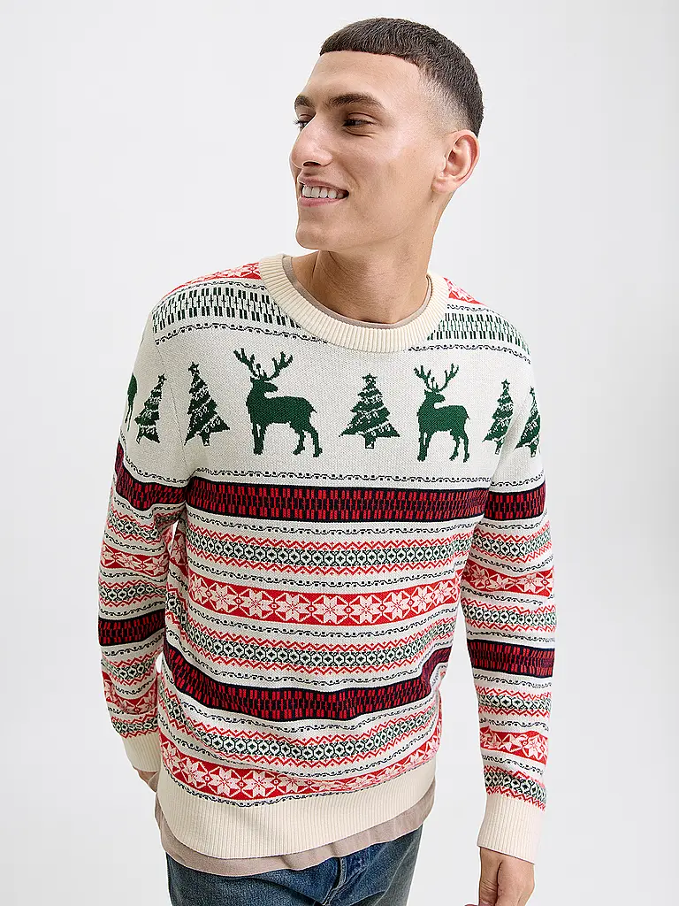 JACK & JONES | Producto: Jersey JJXMAS | Verde oscuro