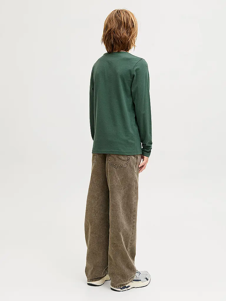 JACK & JONES | Produktname: Camiseta de manga larga para niño JORBLEECKER | Verde oscuro