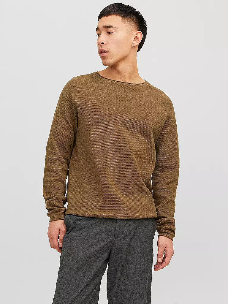 JACK & JONES | Pullover JJEHILL | hellbraun