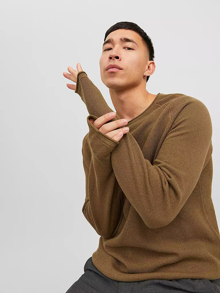 JACK & JONES | Pullover JJEHILL | hellbraun