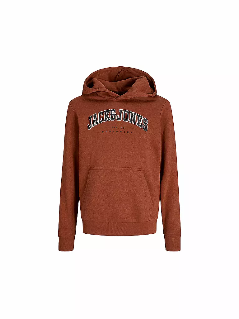 JACK & JONES | Sudadera con capucha para niño - Hoodie JJECALEB | Rojo oscuro
