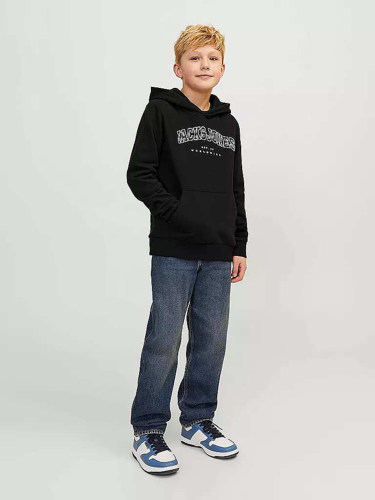 JACK & JONES | Sudadera con capucha para niño - Hoodie JJECALEB | Negro