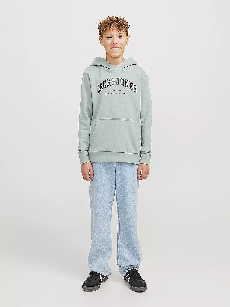 JACK & JONES | Sudadera con capucha para niño - Hoodie JJECALEB | Verde claro