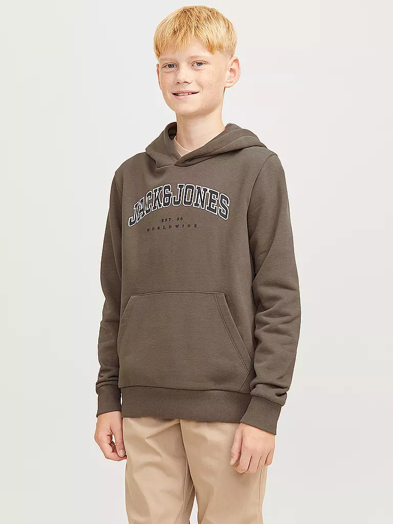 JACK & JONES | Sudadera con capucha para niño - Hoodie JJECALEB | Marrón