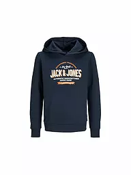 JACK & JONES | Sudadera con capucha para niño - Hoodie JJELOGO | Azul oscuro