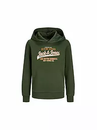 JACK & JONES | Sudadera con capucha para niño - Hoodie JJELOGO | Oliva