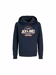 JACK & JONES | Sudadera con capucha para niño - Hoodie JJELOGO | Azul oscuro