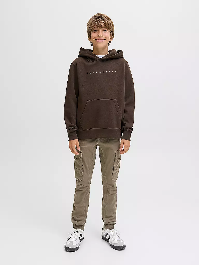 JACK & JONES | Sudadera con capucha para niño - Hoodie JJESTAR JJ | Marrón