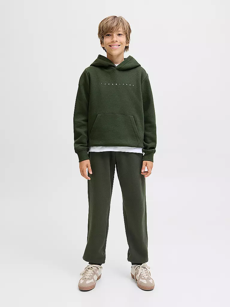 JACK & JONES | Sudadera con capucha para niño - Hoodie JJESTAR JJ | Verde oscuro